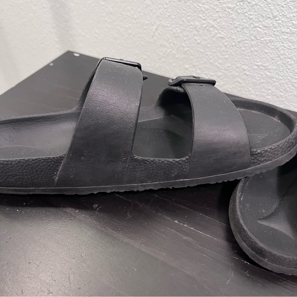Black Double Strap Sandals (Birkenstock look alike) women’s size 7 adjustable - Picture 6 of 10